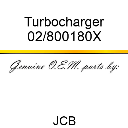 Turbocharger 02/800180X