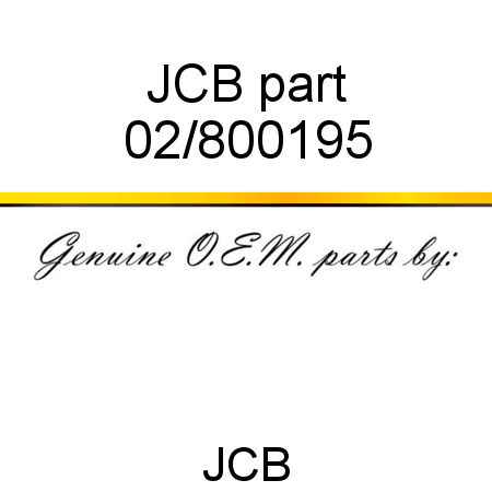 JCB part 02/800195