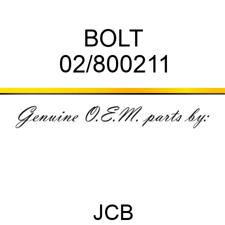 BOLT 02/800211