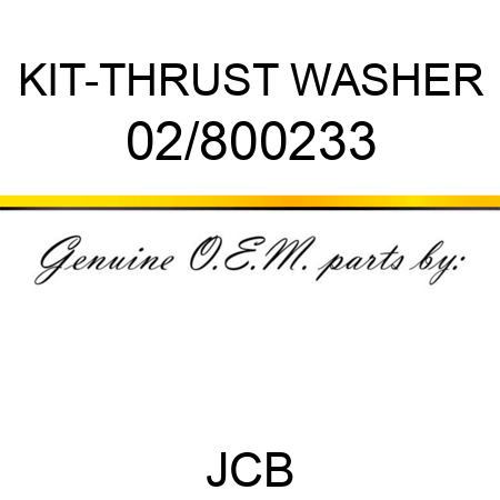 KIT-THRUST WASHER 02/800233