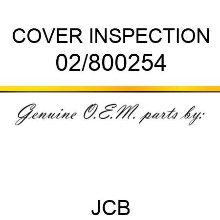 COVER INSPECTION 02/800254