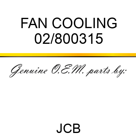 FAN COOLING 02/800315