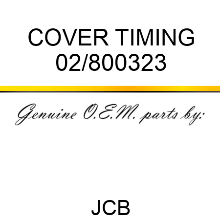 COVER TIMING 02/800323