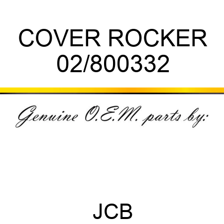 COVER ROCKER 02/800332