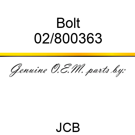 Bolt 02/800363