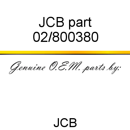 JCB part 02/800380