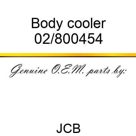 Body cooler 02/800454