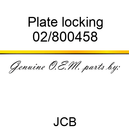 Plate locking 02/800458