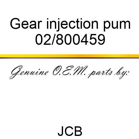 Gear injection pum 02/800459