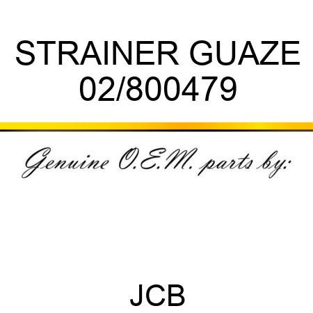 STRAINER GUAZE 02/800479