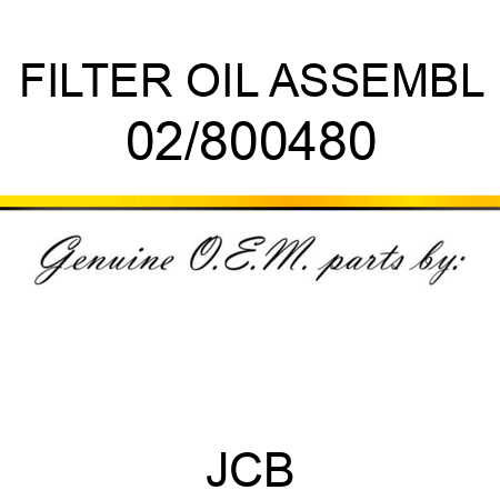 FILTER OIL ASSEMBL 02/800480