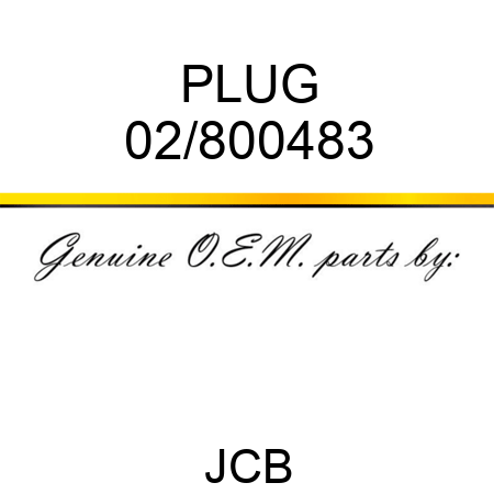 PLUG 02/800483