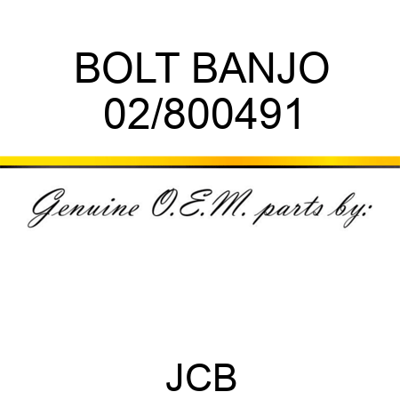 BOLT BANJO 02/800491