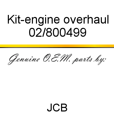 Kit-engine overhaul 02/800499