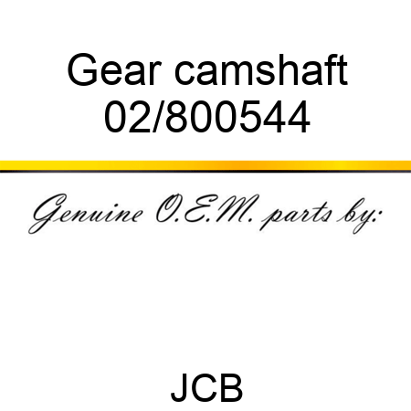 Gear camshaft 02/800544