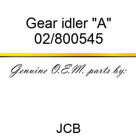 Gear idler 