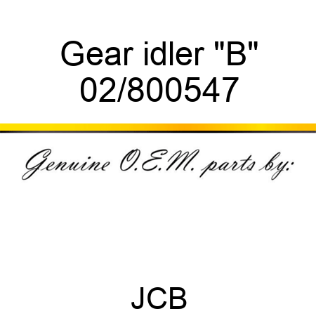 Gear idler 