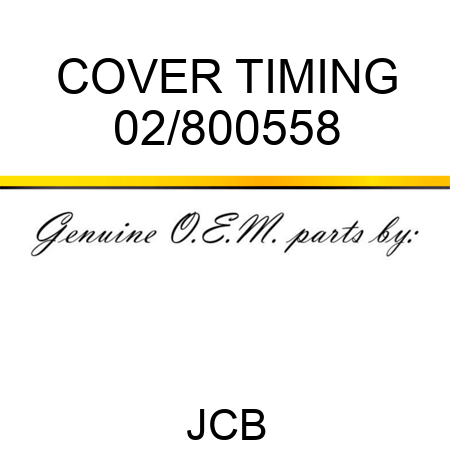 COVER TIMING 02/800558