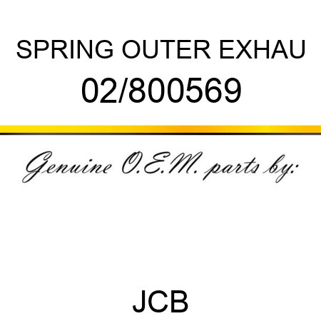 SPRING OUTER EXHAU 02/800569