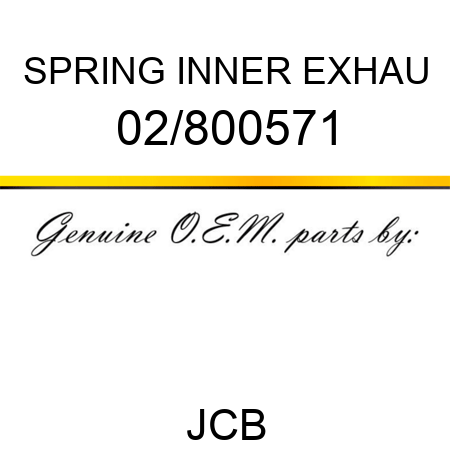 SPRING INNER EXHAU 02/800571