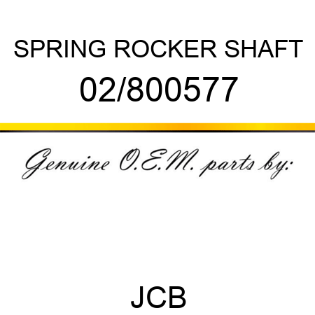 SPRING ROCKER SHAFT 02/800577