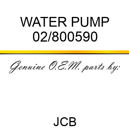 WATER PUMP 02/800590