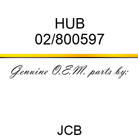 HUB 02/800597