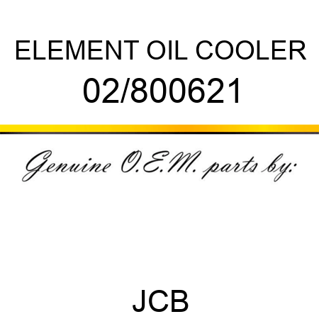 ELEMENT OIL COOLER 02/800621