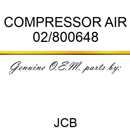 COMPRESSOR AIR 02/800648