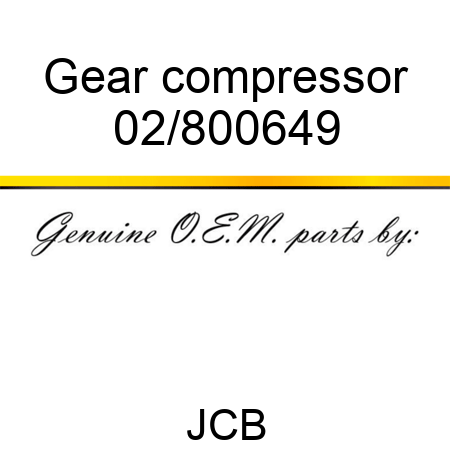 Gear compressor 02/800649