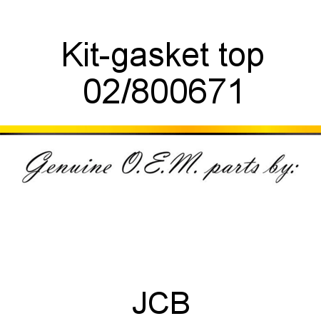 Kit-gasket, top 02/800671