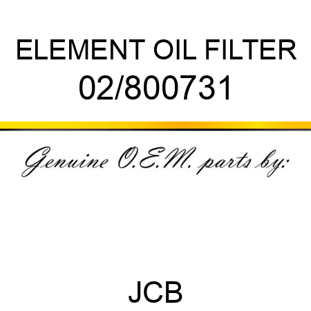 ELEMENT OIL FILTER 02/800731