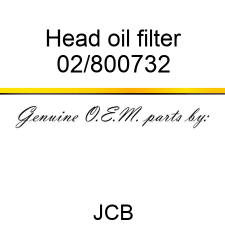 Head oil filter 02/800732