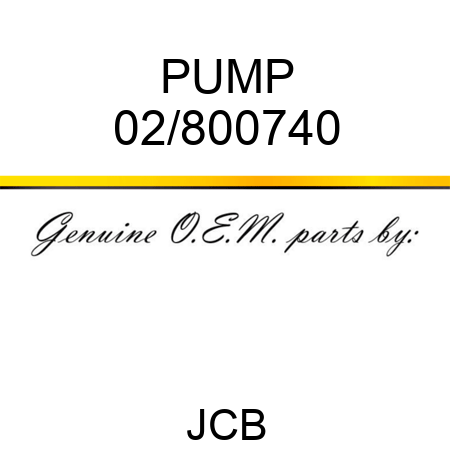 PUMP 02/800740