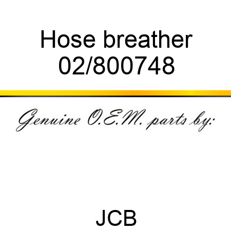 Hose breather 02/800748