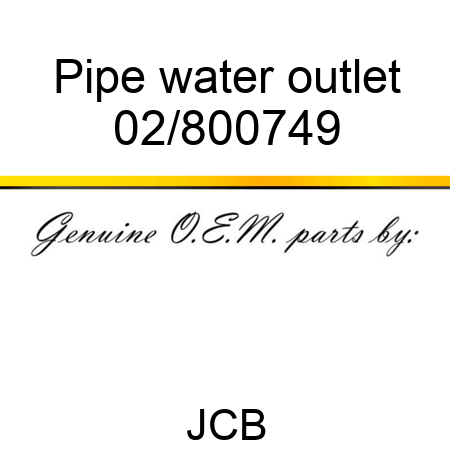 Pipe water outlet 02/800749