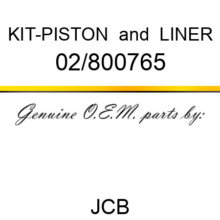 KIT-PISTON & LINER 02/800765