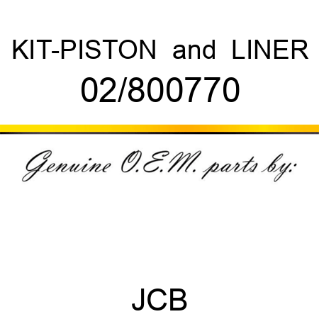 KIT-PISTON & LINER 02/800770