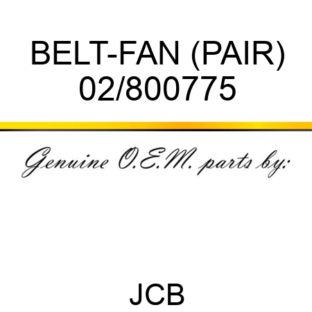 BELT-FAN (PAIR) 02/800775