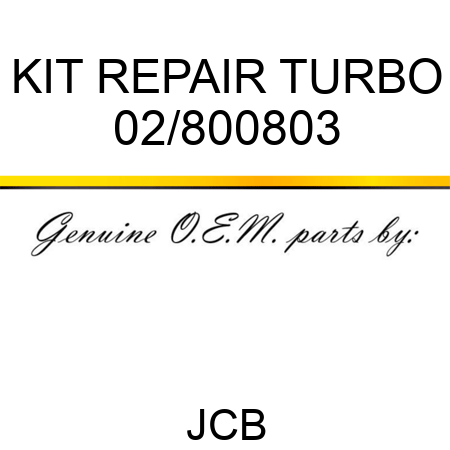 KIT REPAIR TURBO 02/800803