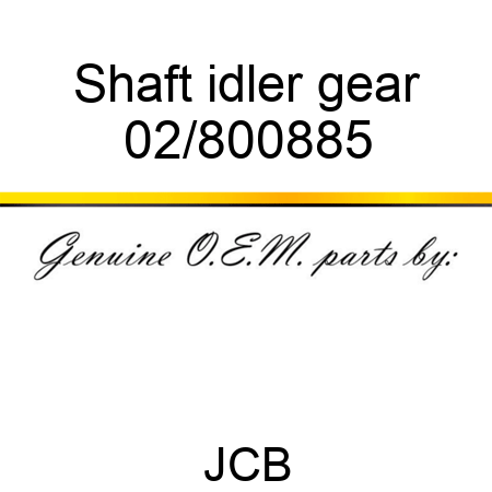 Shaft idler gear 02/800885