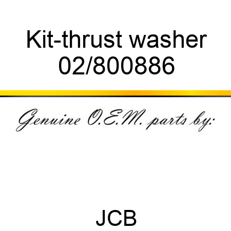 Kit-thrust washer 02/800886