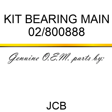 KIT BEARING MAIN 02/800888