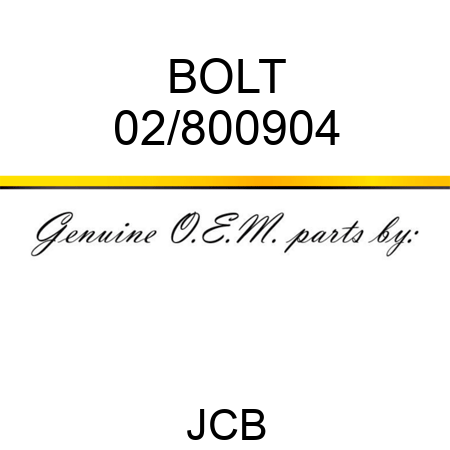 BOLT 02/800904