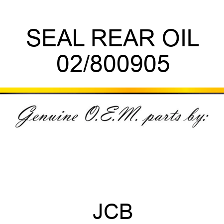 SEAL REAR OIL 02/800905