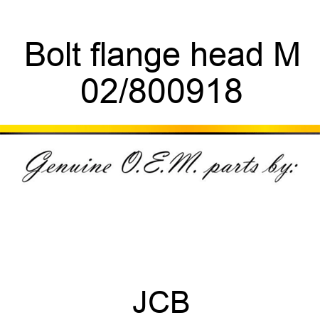 Bolt flange head M 02/800918