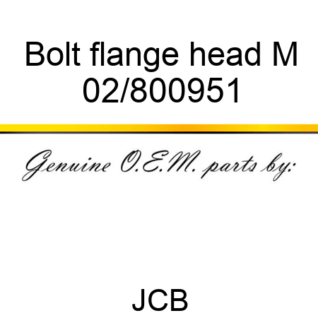 Bolt flange head M 02/800951