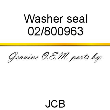 Washer, seal 02/800963