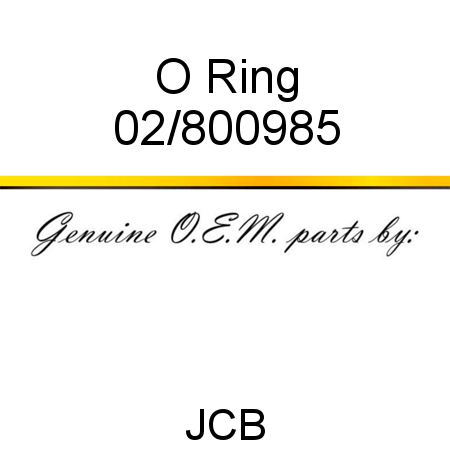 O Ring 02/800985