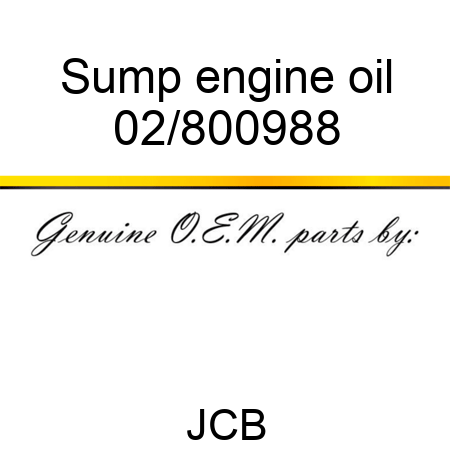 Sump engine oil 02/800988